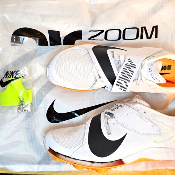 Nike Air Zoom LJ Elite Long Jump White Track Shoes Men's size 5.5 / Women size 7 - Picture 1 of 13